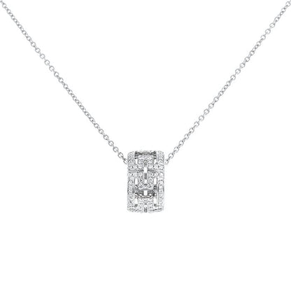 [OLIVIA]PARENTESI NECKLACE SILVER DIAMOND