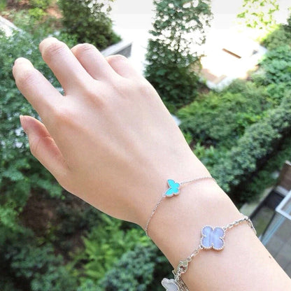 [Olivia Jewelry]BUTTERFLY TURQUOISE BUTTERFLY BRACELET SILVER