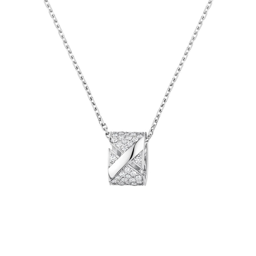 [Olivia Jewelry]LIENS EVIDENCE DIAMOND PAVED NECKLACE