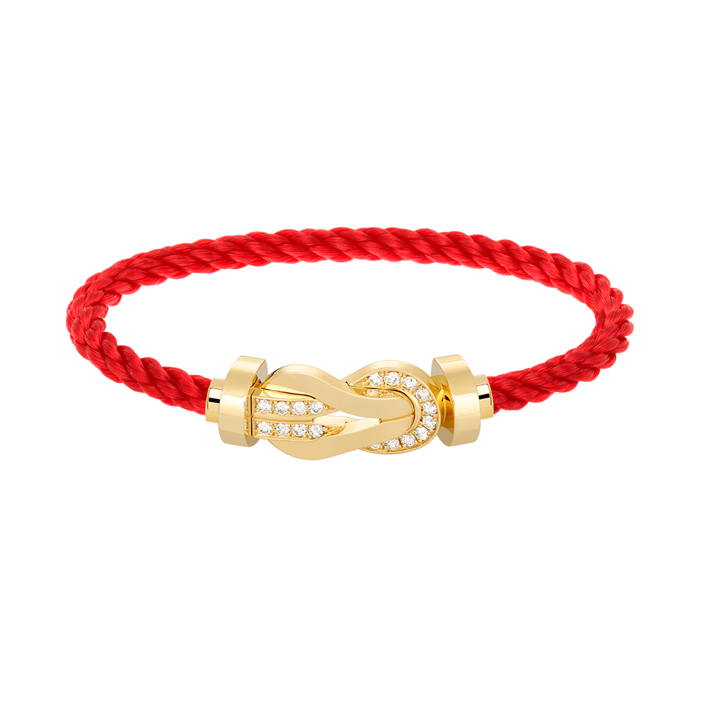 [Olivia Jewelry]CHANCE LARGE 8 FIGURE BUCKLE HALF DIAMOND BRACELET GOLD