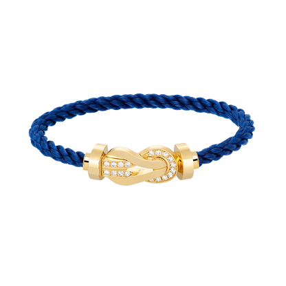 [Olivia Jewelry]CHANCE LARGE 8 FIGURE BUCKLE HALF DIAMOND BRACELET GOLD