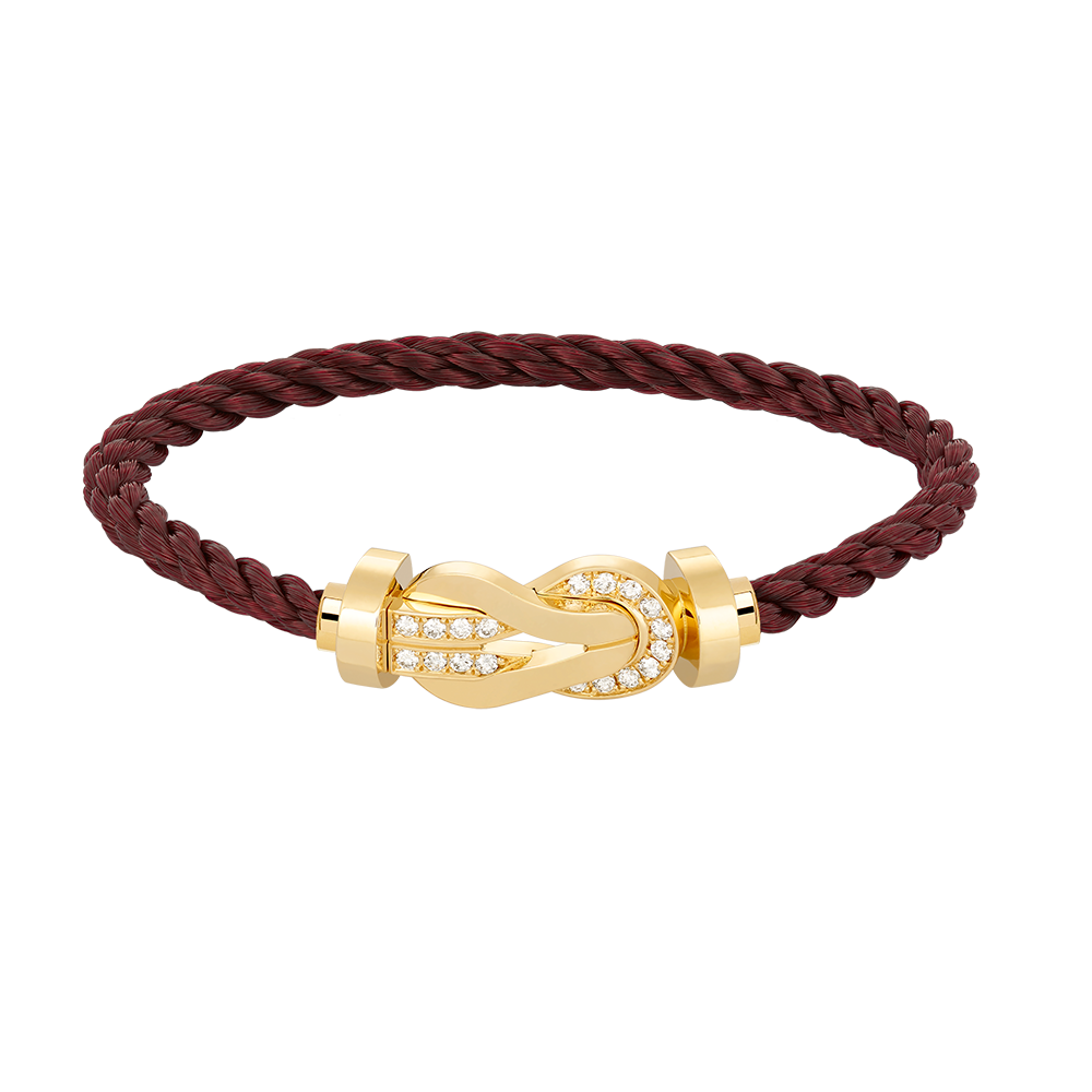 [Olivia Jewelry]CHANCE LARGE 8 FIGURE BUCKLE HALF DIAMOND BRACELET GOLD