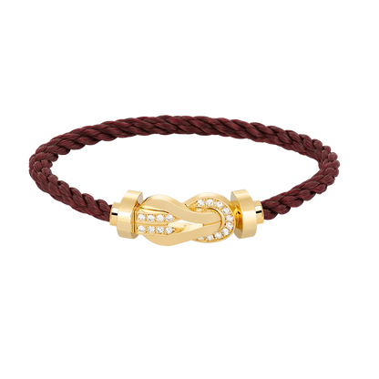 [Olivia Jewelry]CHANCE LARGE 8 FIGURE BUCKLE HALF DIAMOND BRACELET GOLD