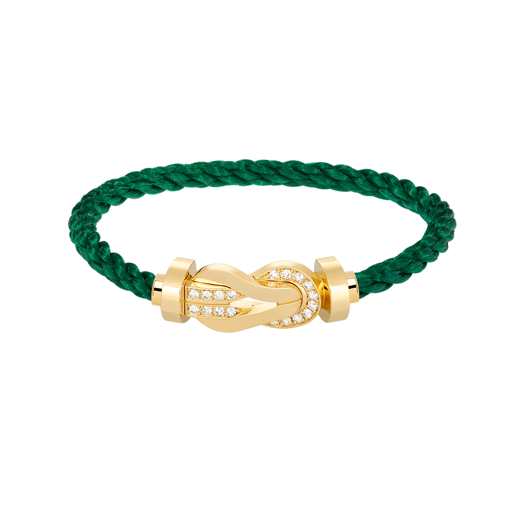 [Olivia Jewelry]CHANCE LARGE 8 FIGURE BUCKLE HALF DIAMOND BRACELET GOLD