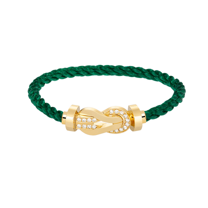 [Olivia Jewelry]CHANCE LARGE 8 FIGURE BUCKLE HALF DIAMOND BRACELET GOLD
