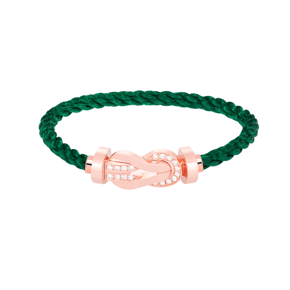 [Olivia Jewelry]CHANCE LARGE 8 FIGURE BUCKLE HALF DIAMOND BRACELET ROSE GOLD