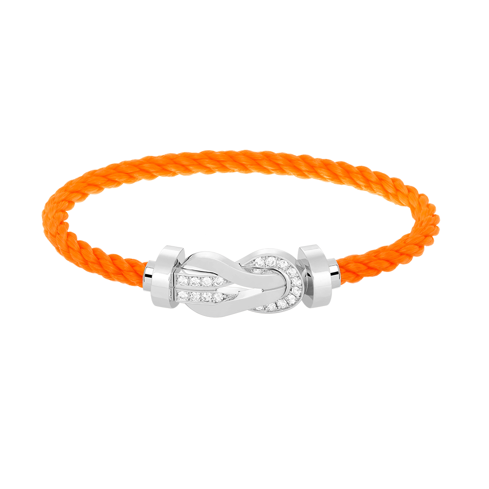 [Olivia Jewelry]CHANCE LARGE 8 FIGURE BUCKLE HALF DIAMOND BRACELET SILVER