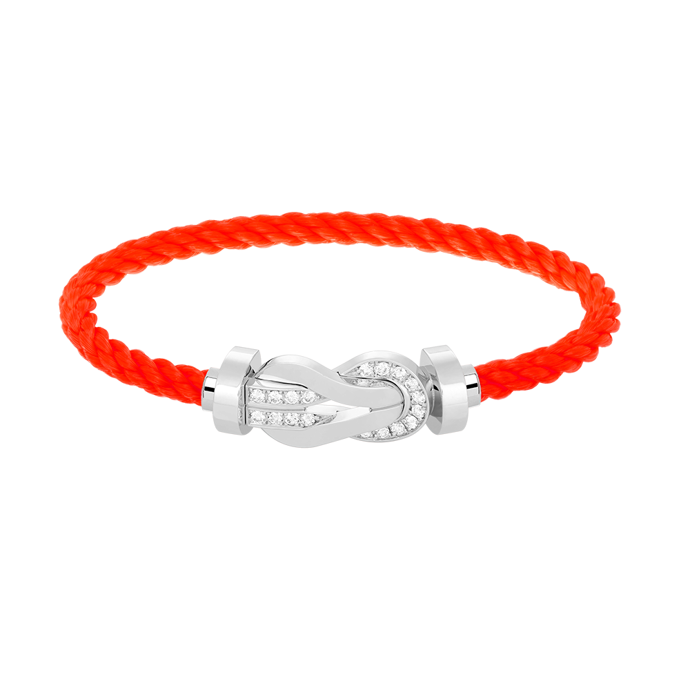 [Olivia Jewelry]CHANCE LARGE 8 FIGURE BUCKLE HALF DIAMOND BRACELET SILVER