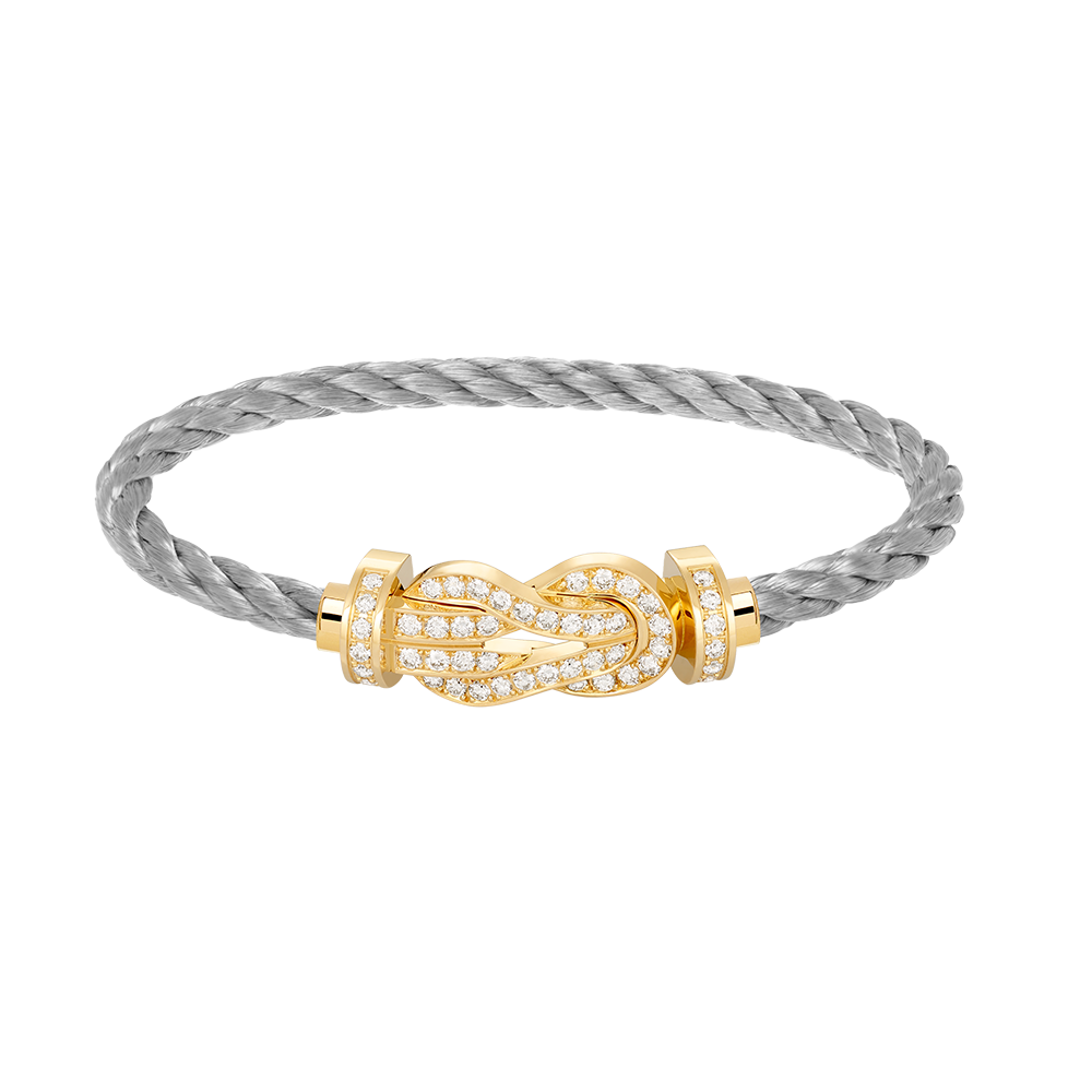 [Olivia Jewelry]CHANCE LARGE 8 FIGURE BUCKLE FULLDIAMOND BRACELET GOLD