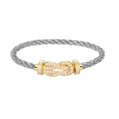 [Olivia Jewelry]CHANCE LARGE 8 FIGURE BUCKLE FULLDIAMOND BRACELET GOLD