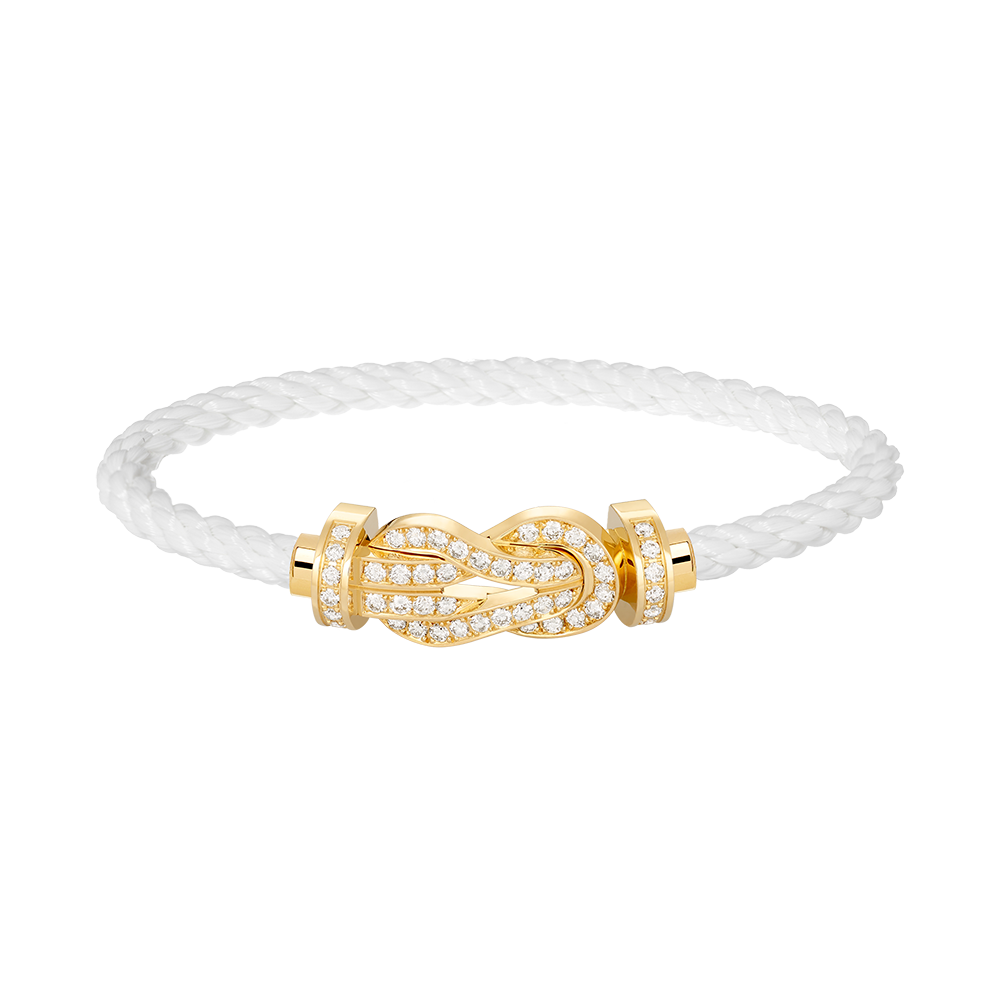 [Olivia Jewelry]CHANCE LARGE 8 FIGURE BUCKLE FULLDIAMOND BRACELET GOLD