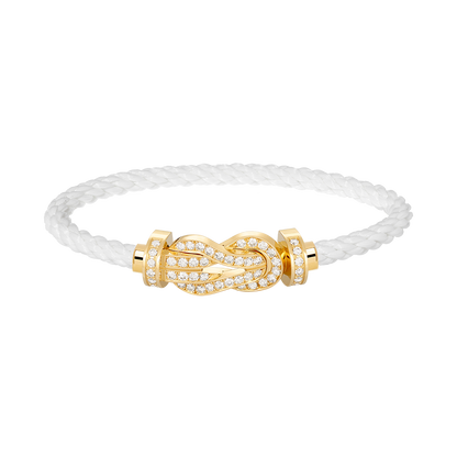 [Olivia Jewelry]CHANCE LARGE 8 FIGURE BUCKLE FULLDIAMOND BRACELET GOLD