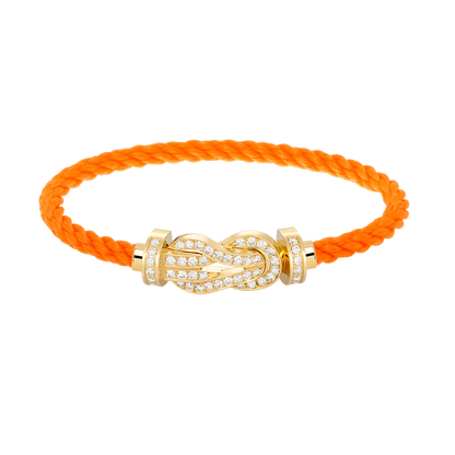 [Olivia Jewelry]CHANCE LARGE 8 FIGURE BUCKLE FULLDIAMOND BRACELET GOLD