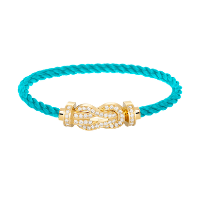[Olivia Jewelry]CHANCE LARGE 8 FIGURE BUCKLE FULLDIAMOND BRACELET GOLD