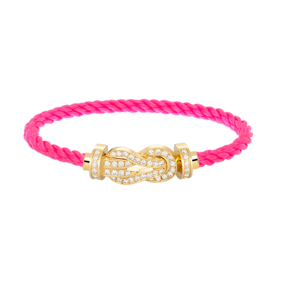 [Olivia Jewelry]CHANCE LARGE 8 FIGURE BUCKLE FULLDIAMOND BRACELET GOLD
