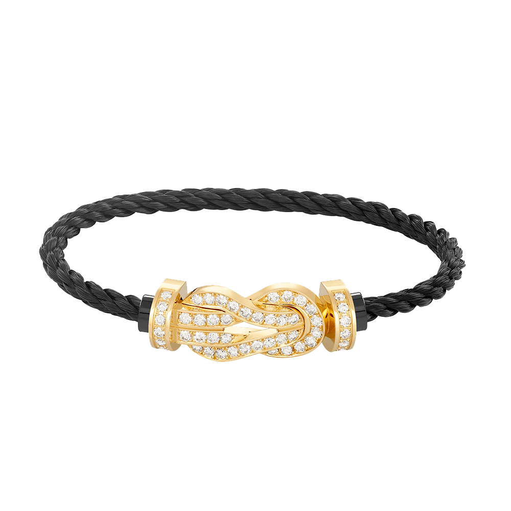[Olivia Jewelry]CHANCE LARGE 8 FIGURE BUCKLE FULLDIAMOND BRACELET GOLD