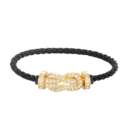 [Olivia Jewelry]CHANCE LARGE 8 FIGURE BUCKLE FULLDIAMOND BRACELET GOLD