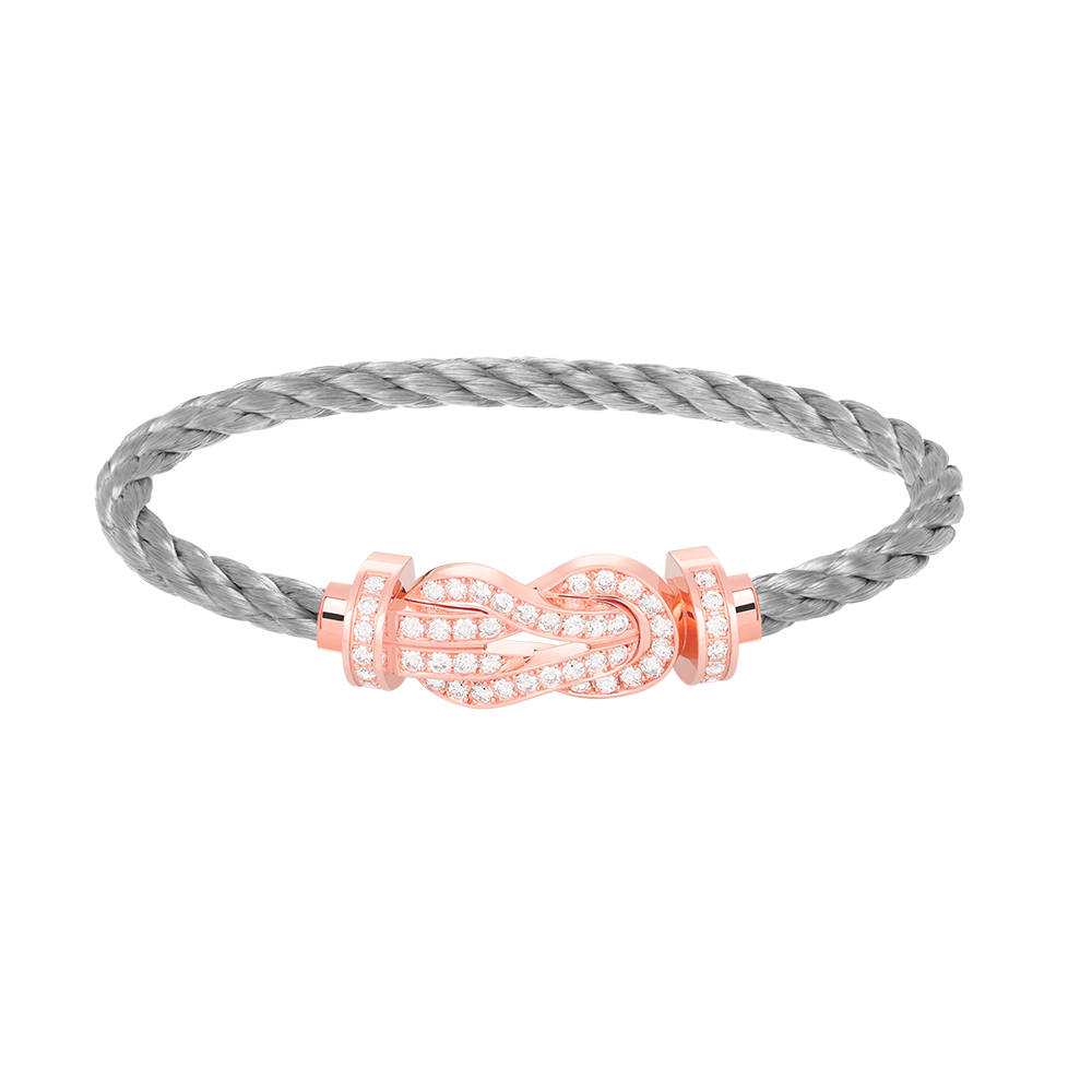 [Olivia Jewelry]CHANCE LARGE 8 FIGURE BUCKLE FULL DIAMOND BRACELET ROSE GOLD