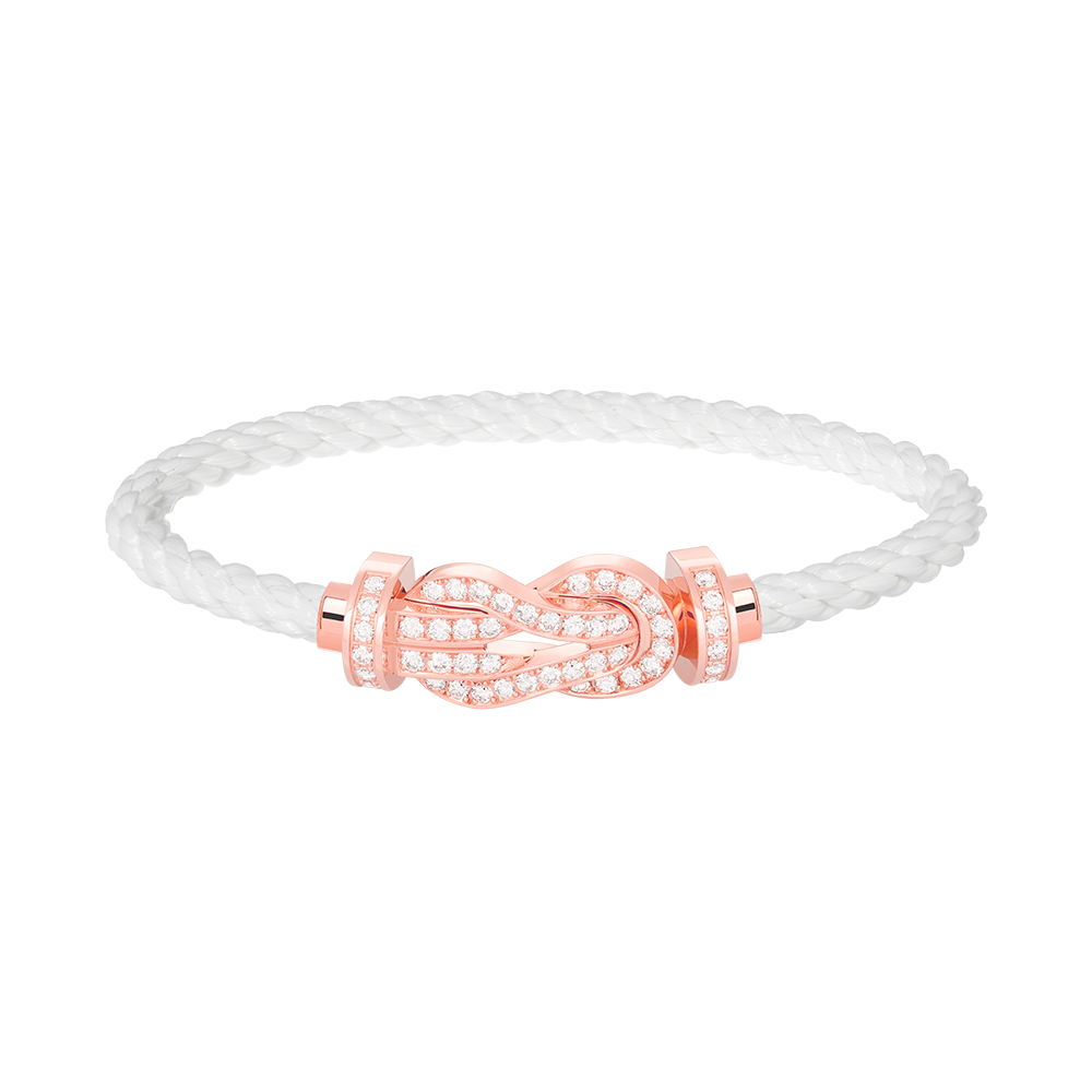 [Olivia Jewelry]CHANCE LARGE 8 FIGURE BUCKLE FULL DIAMOND BRACELET ROSE GOLD