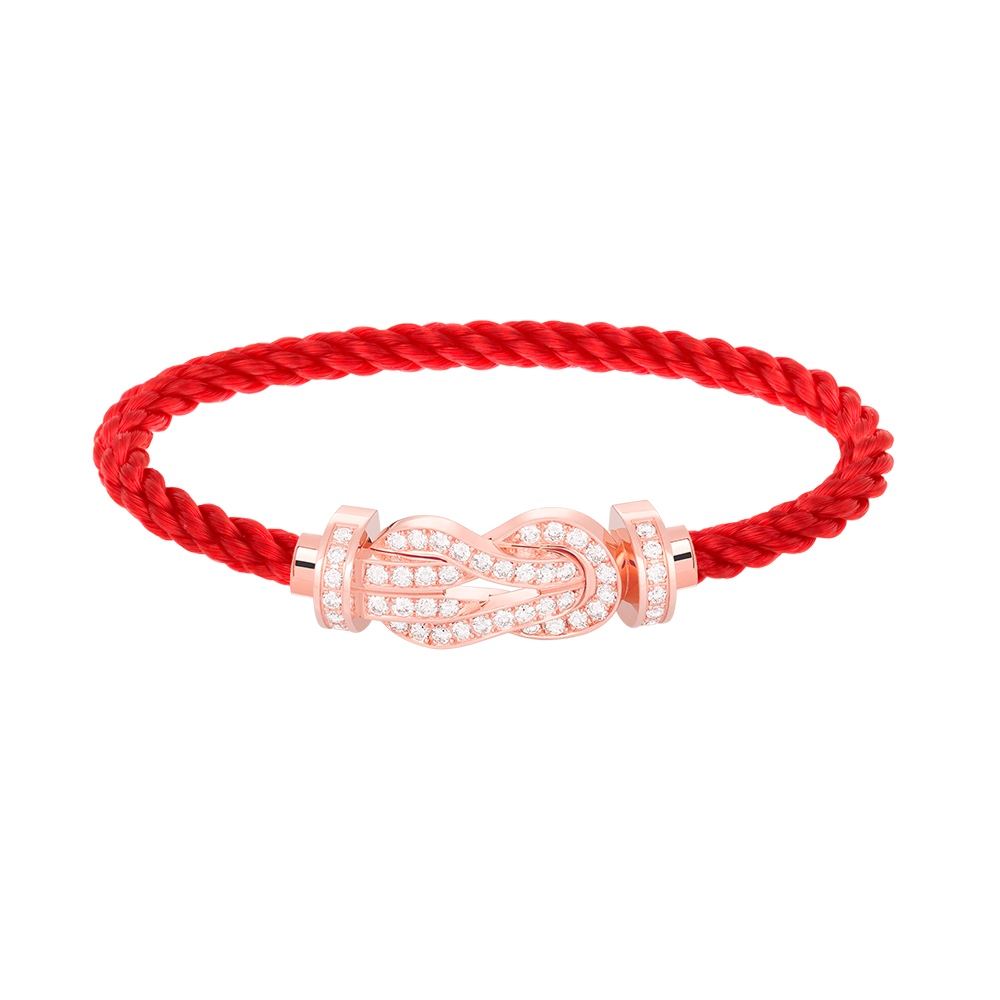 [Olivia Jewelry]CHANCE LARGE 8 FIGURE BUCKLE FULL DIAMOND BRACELET ROSE GOLD