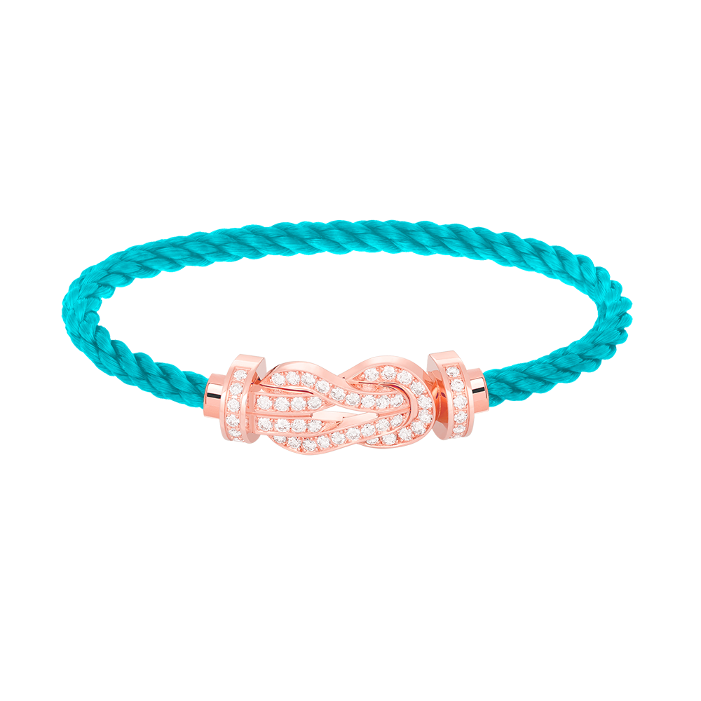 [Olivia Jewelry]CHANCE LARGE 8 FIGURE BUCKLE FULL DIAMOND BRACELET ROSE GOLD