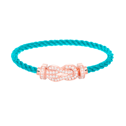 [Olivia Jewelry]CHANCE LARGE 8 FIGURE BUCKLE FULL DIAMOND BRACELET ROSE GOLD