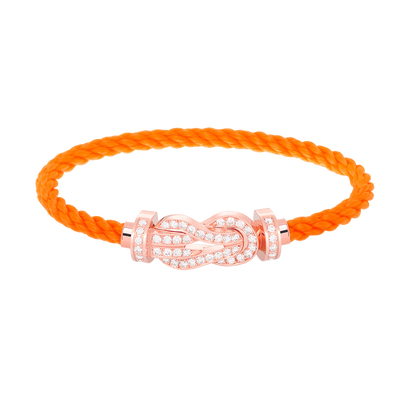 [Olivia Jewelry]CHANCE LARGE 8 FIGURE BUCKLE FULL DIAMOND BRACELET ROSE GOLD