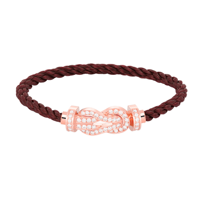 [Olivia Jewelry]CHANCE LARGE 8 FIGURE BUCKLE FULL DIAMOND BRACELET ROSE GOLD