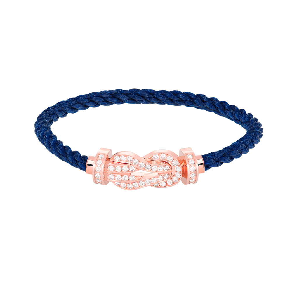 [Olivia Jewelry]CHANCE LARGE 8 FIGURE BUCKLE FULL DIAMOND BRACELET ROSE GOLD