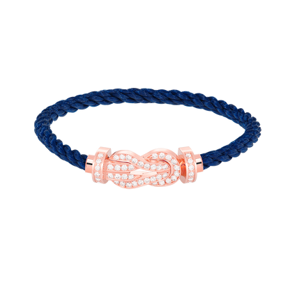 [Olivia Jewelry]CHANCE LARGE 8 FIGURE BUCKLE FULL DIAMOND BRACELET ROSE GOLD