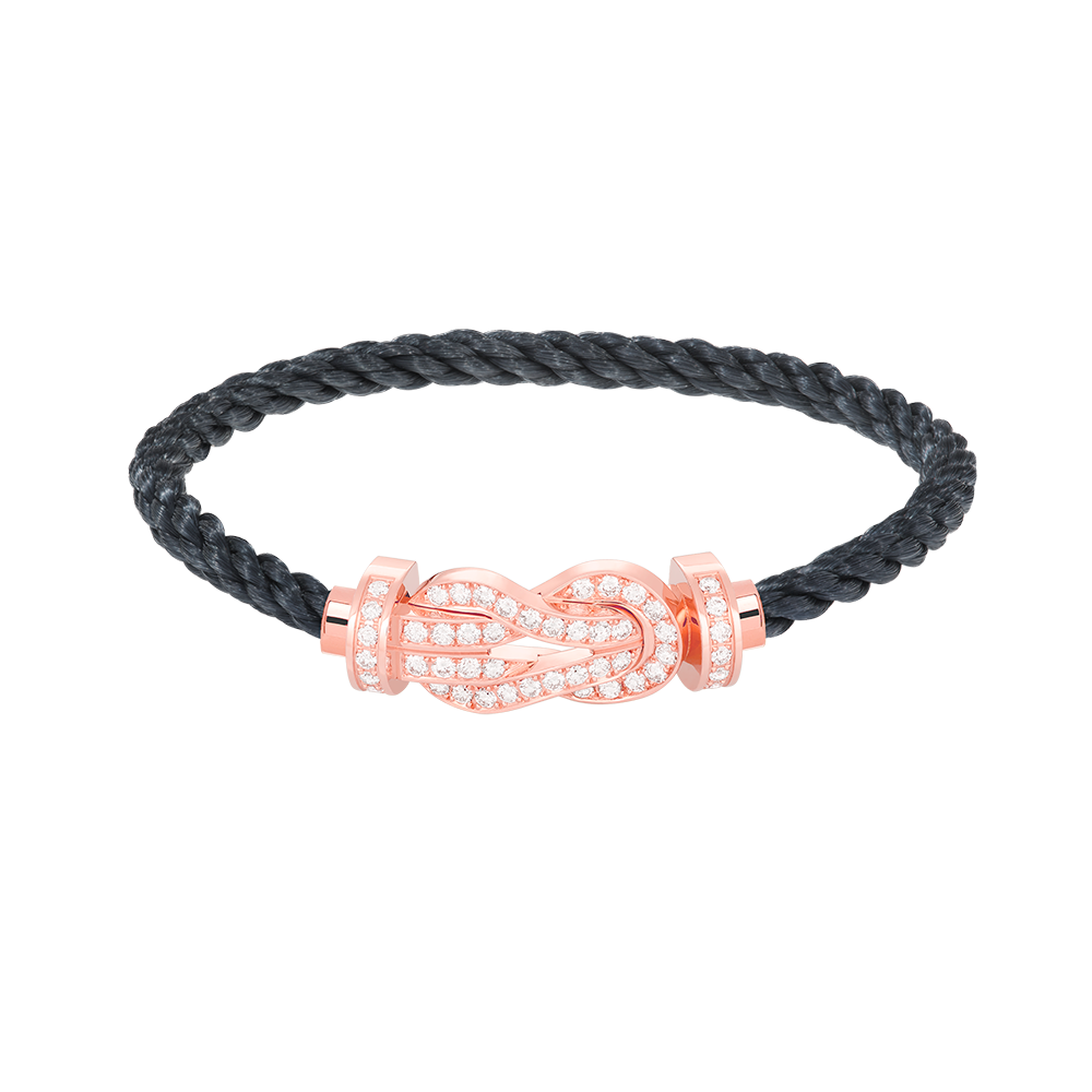 [Olivia Jewelry]CHANCE LARGE 8 FIGURE BUCKLE FULL DIAMOND BRACELET ROSE GOLD