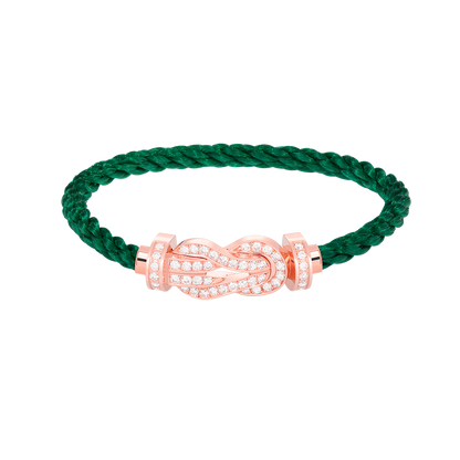 [Olivia Jewelry]CHANCE LARGE 8 FIGURE BUCKLE FULL DIAMOND BRACELET ROSE GOLD