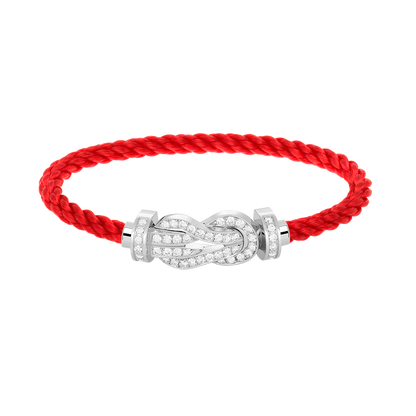[Olivia Jewelry]CHANCE LARGE 8 FIGURE BUCKLE FULL DIAMOND BRACELET SILVER