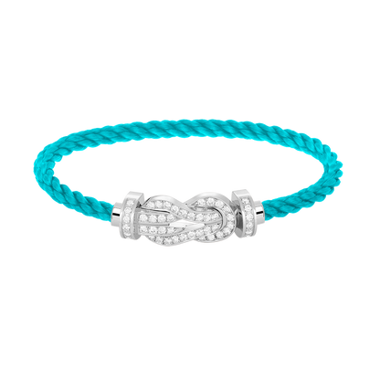 [Olivia Jewelry]CHANCE LARGE 8 FIGURE BUCKLE FULL DIAMOND BRACELET SILVER