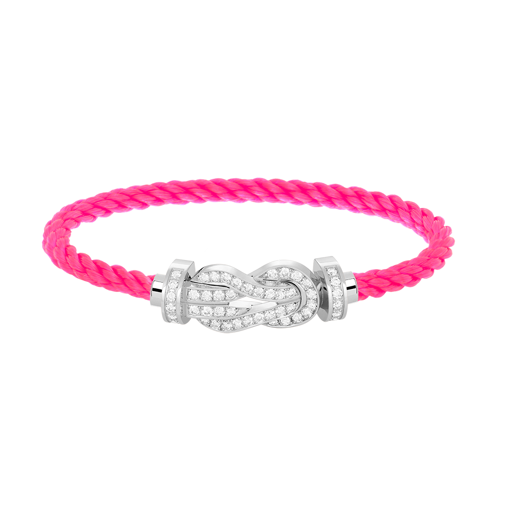 [Olivia Jewelry]CHANCE LARGE 8 FIGURE BUCKLE FULL DIAMOND BRACELET SILVER