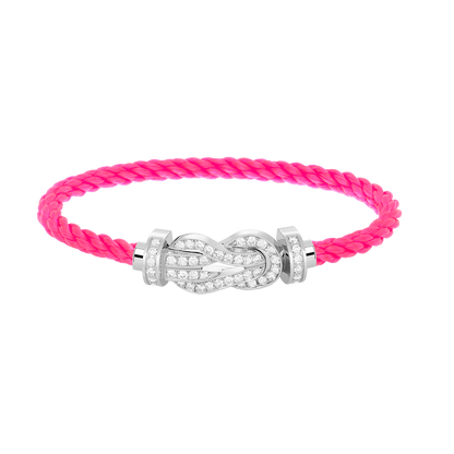 [Olivia Jewelry]CHANCE LARGE 8 FIGURE BUCKLE FULL DIAMOND BRACELET SILVER