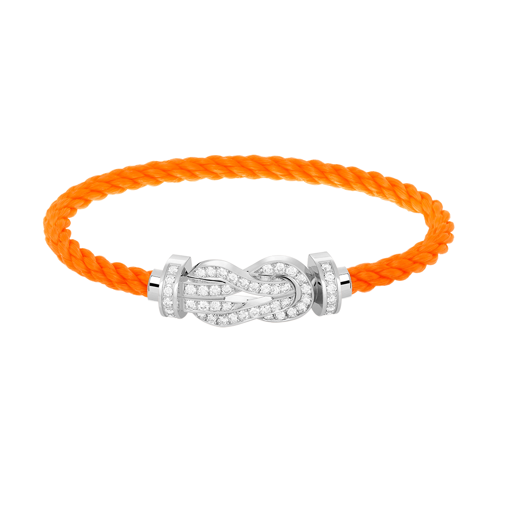 [Olivia Jewelry]CHANCE LARGE 8 FIGURE BUCKLE FULL DIAMOND BRACELET SILVER