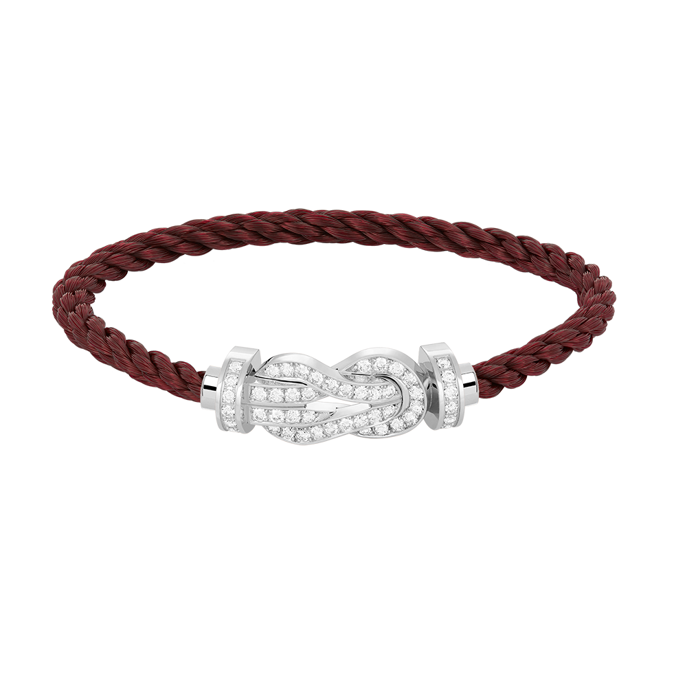 [Olivia Jewelry]CHANCE LARGE 8 FIGURE BUCKLE FULL DIAMOND BRACELET SILVER