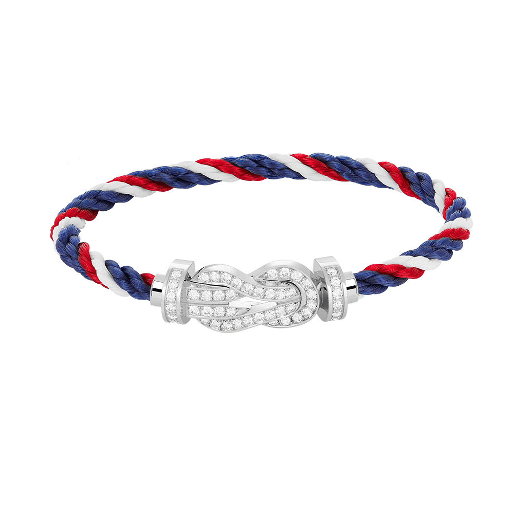 [Olivia Jewelry]CHANCE LARGE 8 FIGURE BUCKLE FULL DIAMOND BRACELET SILVER