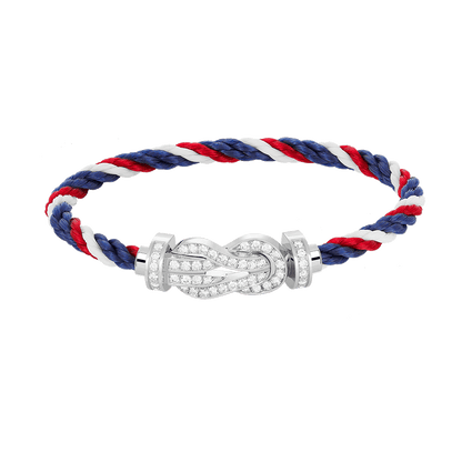 [Olivia Jewelry]CHANCE LARGE 8 FIGURE BUCKLE FULL DIAMOND BRACELET SILVER