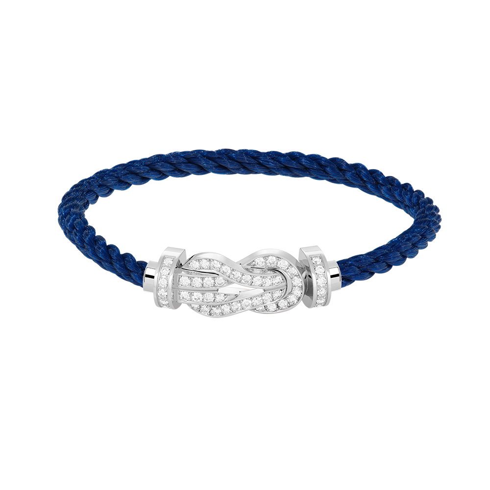 [Olivia Jewelry]CHANCE LARGE 8 FIGURE BUCKLE FULL DIAMOND BRACELET SILVER