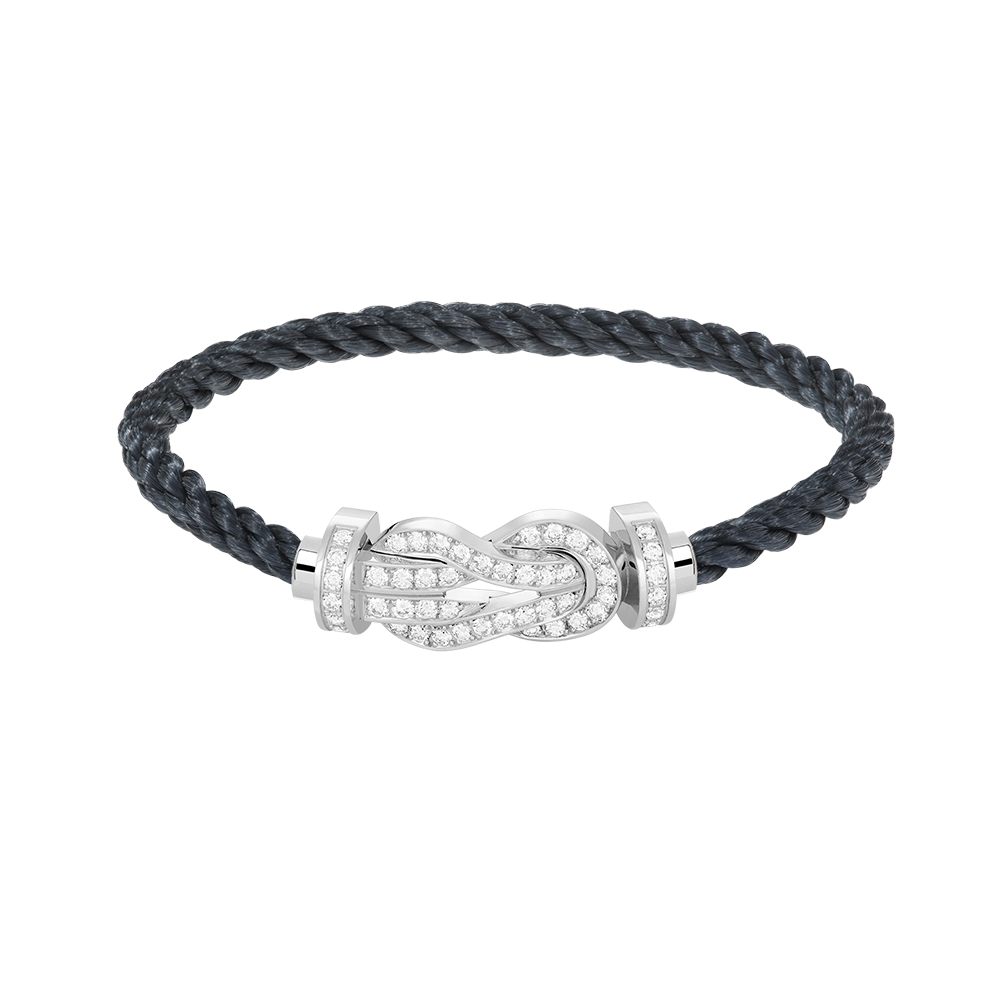 [Olivia Jewelry]CHANCE LARGE 8 FIGURE BUCKLE FULL DIAMOND BRACELET SILVER