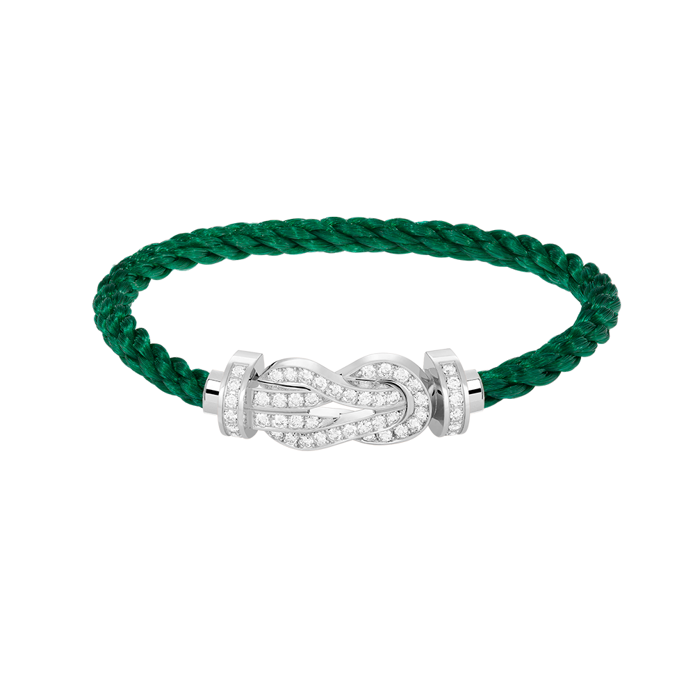 [Olivia Jewelry]CHANCE LARGE 8 FIGURE BUCKLE FULL DIAMOND BRACELET SILVER
