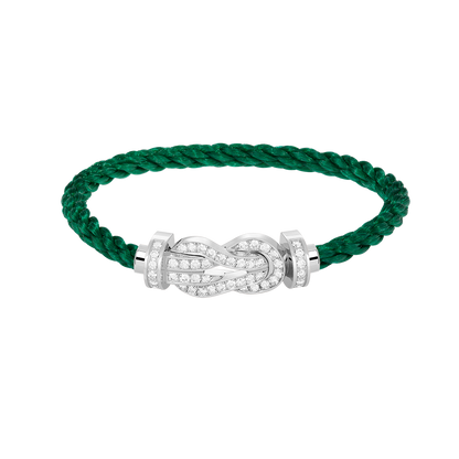 [Olivia Jewelry]CHANCE LARGE 8 FIGURE BUCKLE FULL DIAMOND BRACELET SILVER
