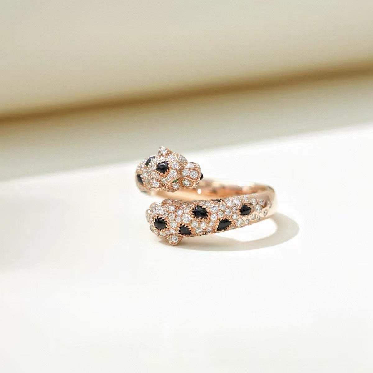 [Olivia Jewelry]PANTHERE DOUBLE LEOPARD HEAD RING(NO BOX)