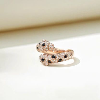 [Olivia Jewelry]PANTHERE DOUBLE LEOPARD HEAD RING(NO BOX)