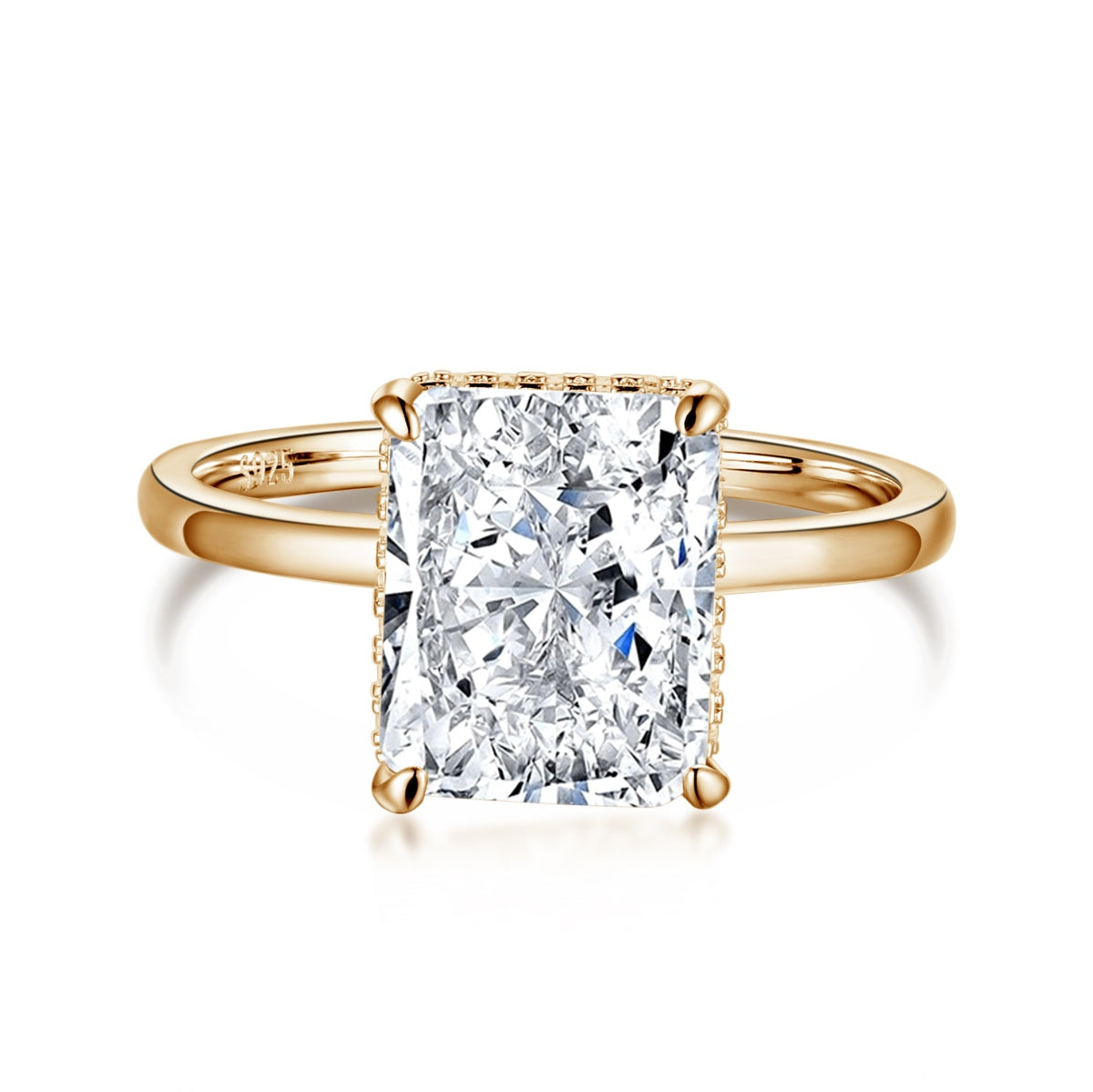 [Olivia Jewelry]4.0 Carat Ornate Enchanting Radiand Cut Banquet Ring