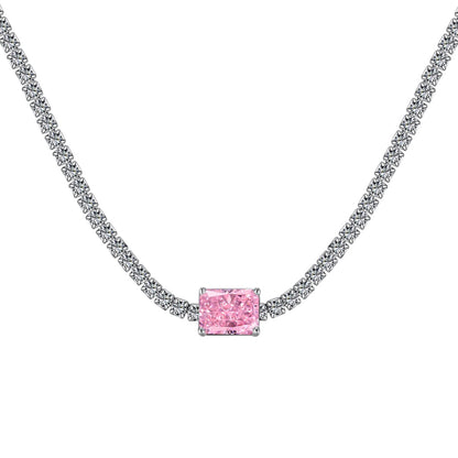 [Olivia Jewelry]2.0 carat Ornate Emerald Cut Necklace