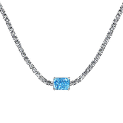 [Olivia Jewelry]2.0 carat Ornate Emerald Cut Necklace