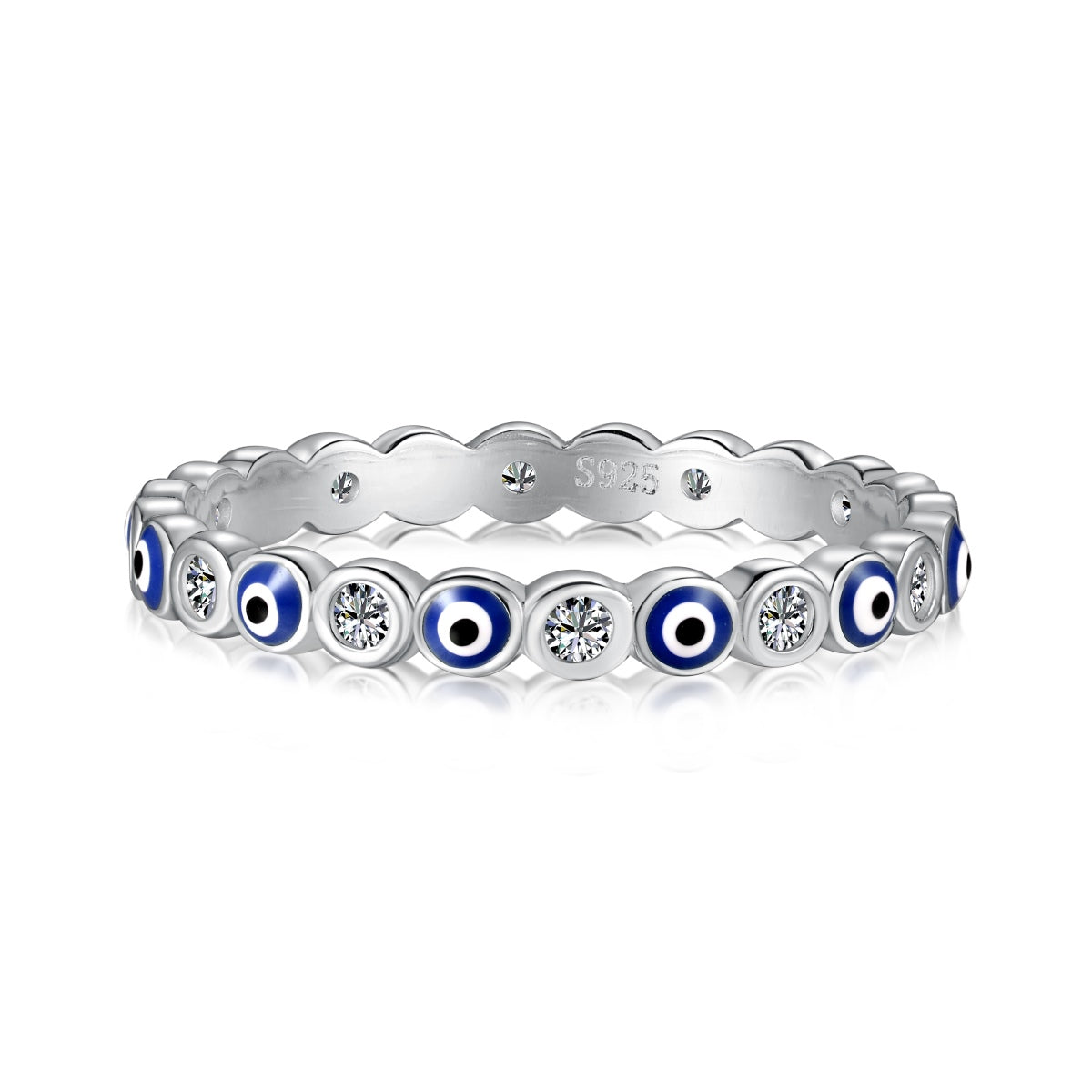 [Olivia Jewelry]Sparkling Vibrant Round Shape Daily Ring